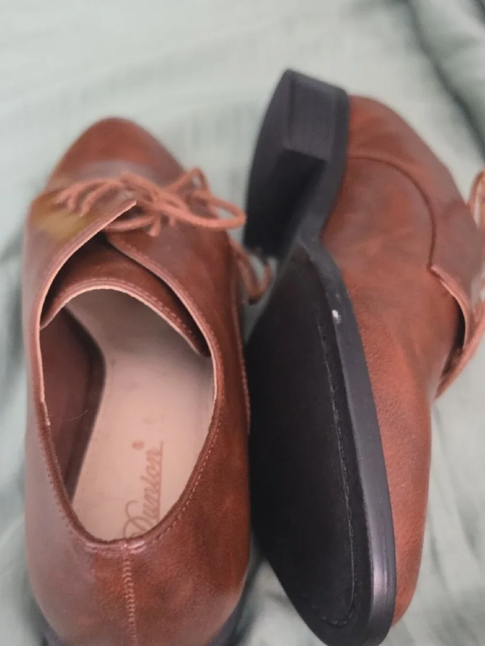 Brown Leather Lace-Up Derby Shoes for Men
